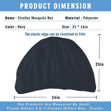 Mosquito Net For Stroller 2Pack - Protective Baby Mosquito Bug Net For Strollers, Bassinets, Cradles, Playards, Pack N Plays And