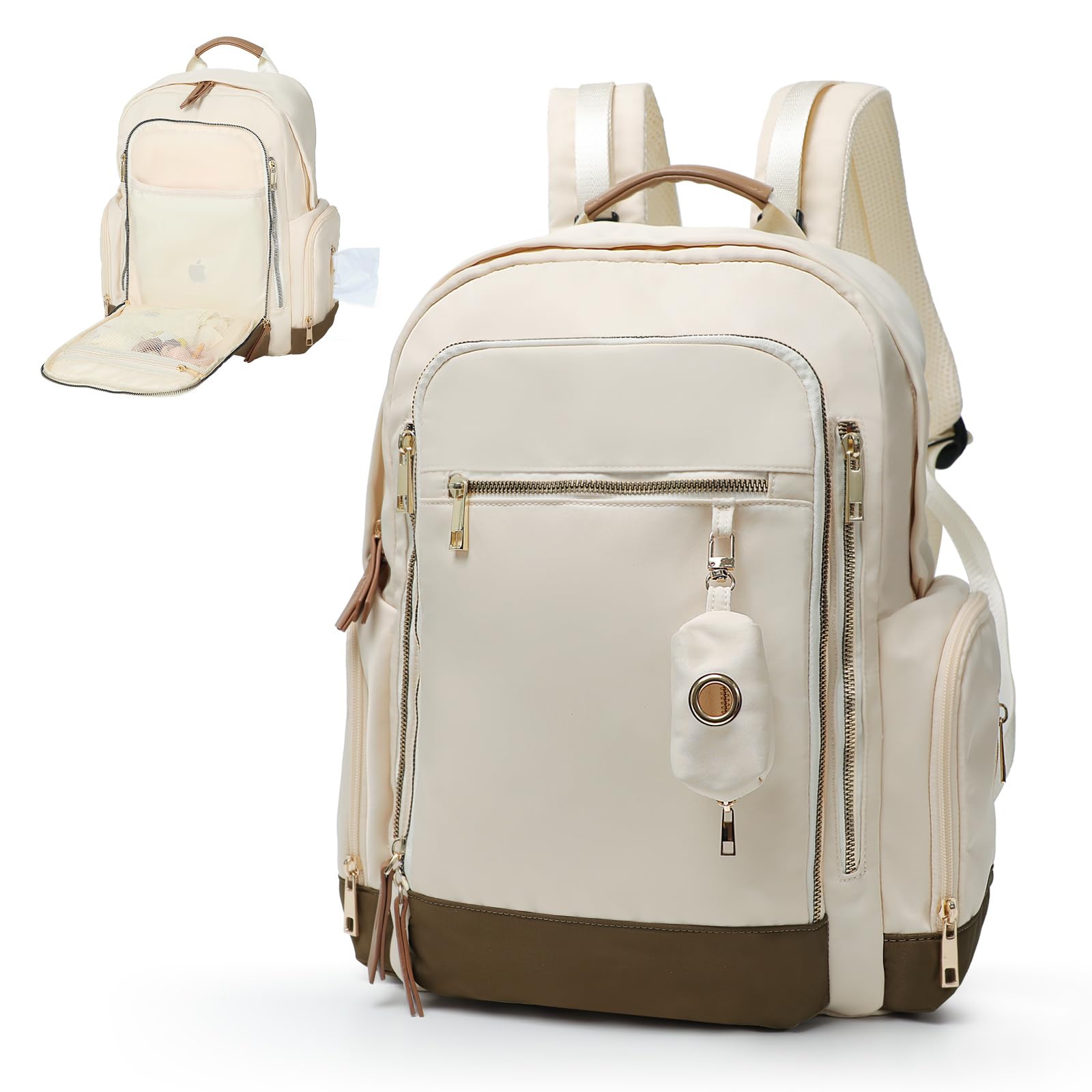 miss fong Diaper Bag Backpack - Baby Diaper Bag Mommy Bag Diaper Backpack with 16 Pockets Large Capacity Travel Diaper Bag Baby 