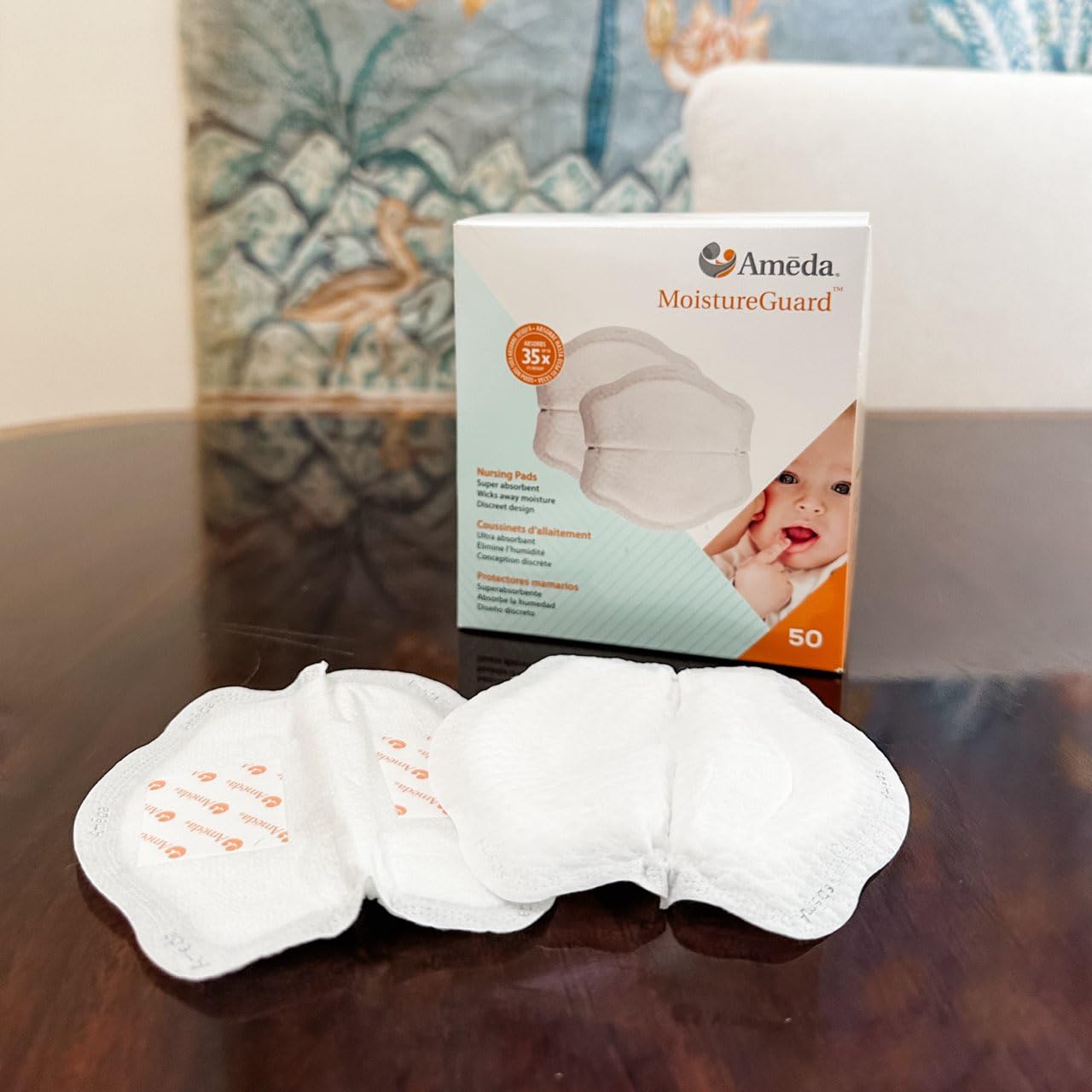 Ameda Moistureguard Disposable Nursing Pads | Breast Milk Pads | Nursing Breast Pads | Breast Feeding Supplies | Stay Dry Nursin