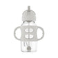 Dr. Browns Milestones Wide-Neck Sippy Straw Bottle With 100% Silicone Handles, 9Oz/270Ml, Gray, 1 Pack, 6M+