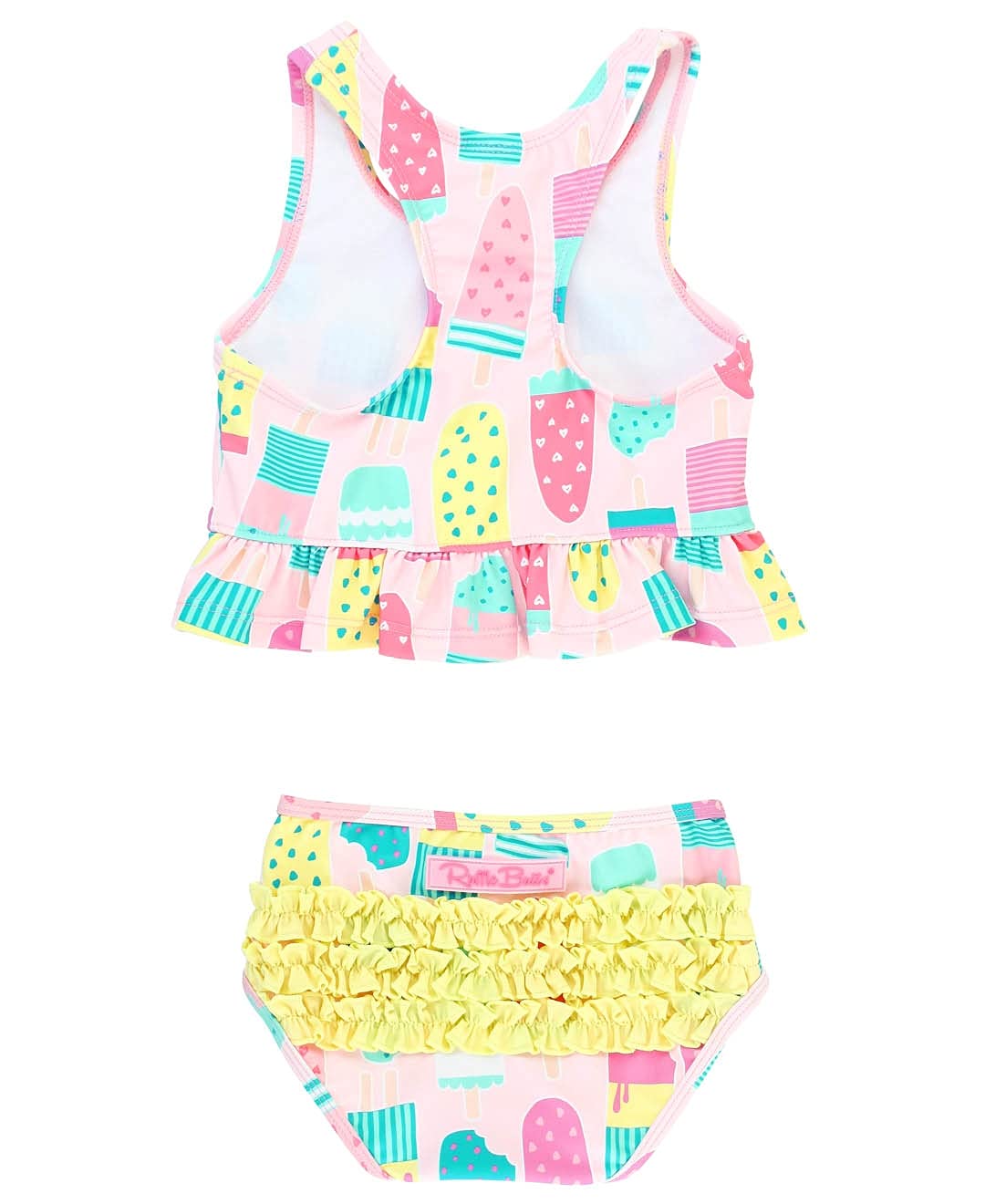 Rufflebutts Girls Ice Cream Social Peplum Tankini - 2T