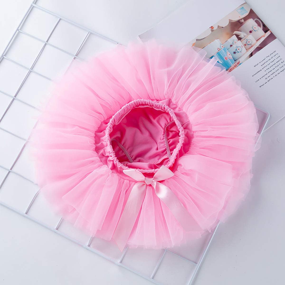 Baby Girls Tutu Skirt, Infant Tulle Tutus, Newborn Soft Skirts For Toddlers Pink