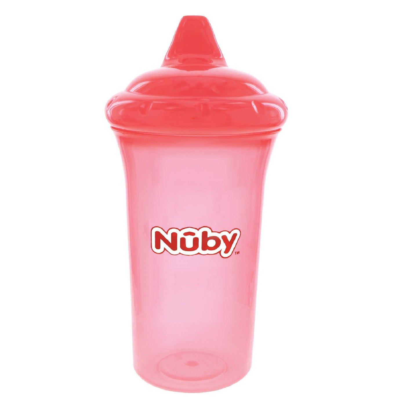Nuby No Spill Cup With Reversible Valve, 9 Ounce, Coral