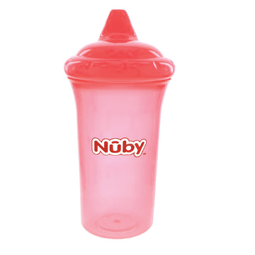 Nuby No Spill Cup With Reversible Valve, 9 Ounce, Coral