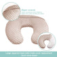 Ievolve Minky Nursing Pillow Cover Breast Feeding Pillow Cover Slipcover U Shape For Baby Boy Girl,Cover Only(Daisy)