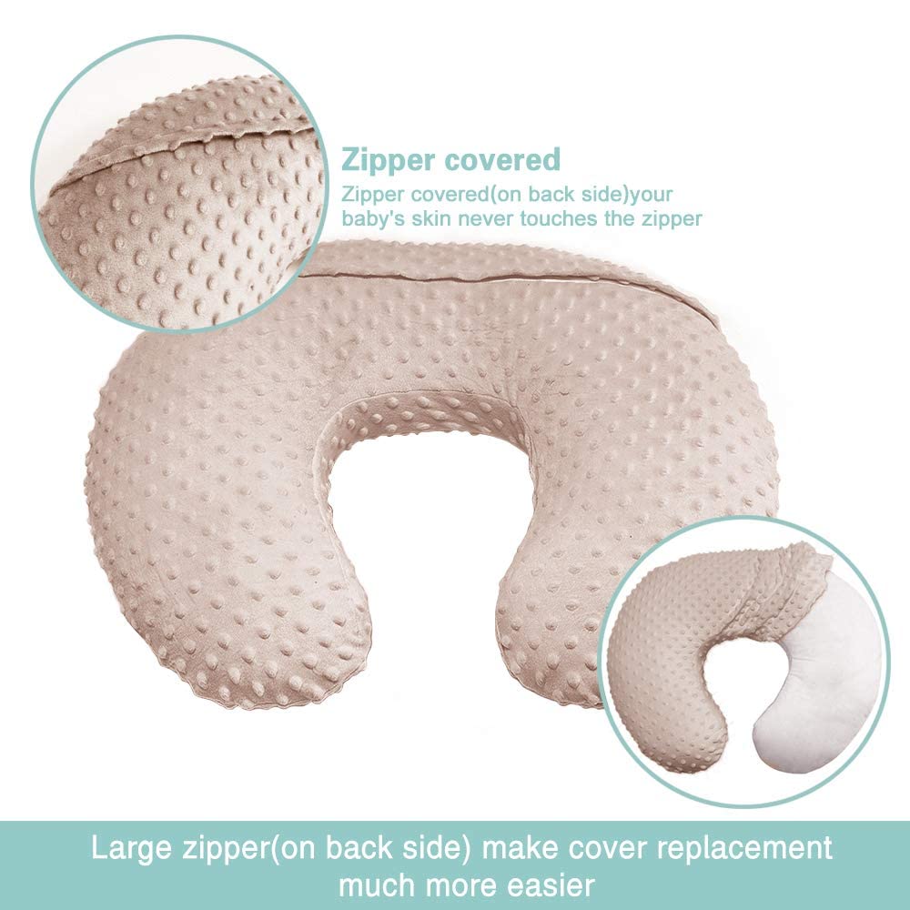 Ievolve Minky Nursing Pillow Cover Breast Feeding Pillow Cover Slipcover U Shape For Baby Boy Girl,Cover Only(Daisy)