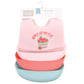 Hudson Baby Unisex Baby Silicone Bibs, Apple Of My Eye, One Size
