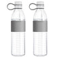 Copco Hydra Chevron Reusable Water Bottles | Clear Water Bottles For School, Gym, Travel, & More | Bpa Free Tritan Plastic Water