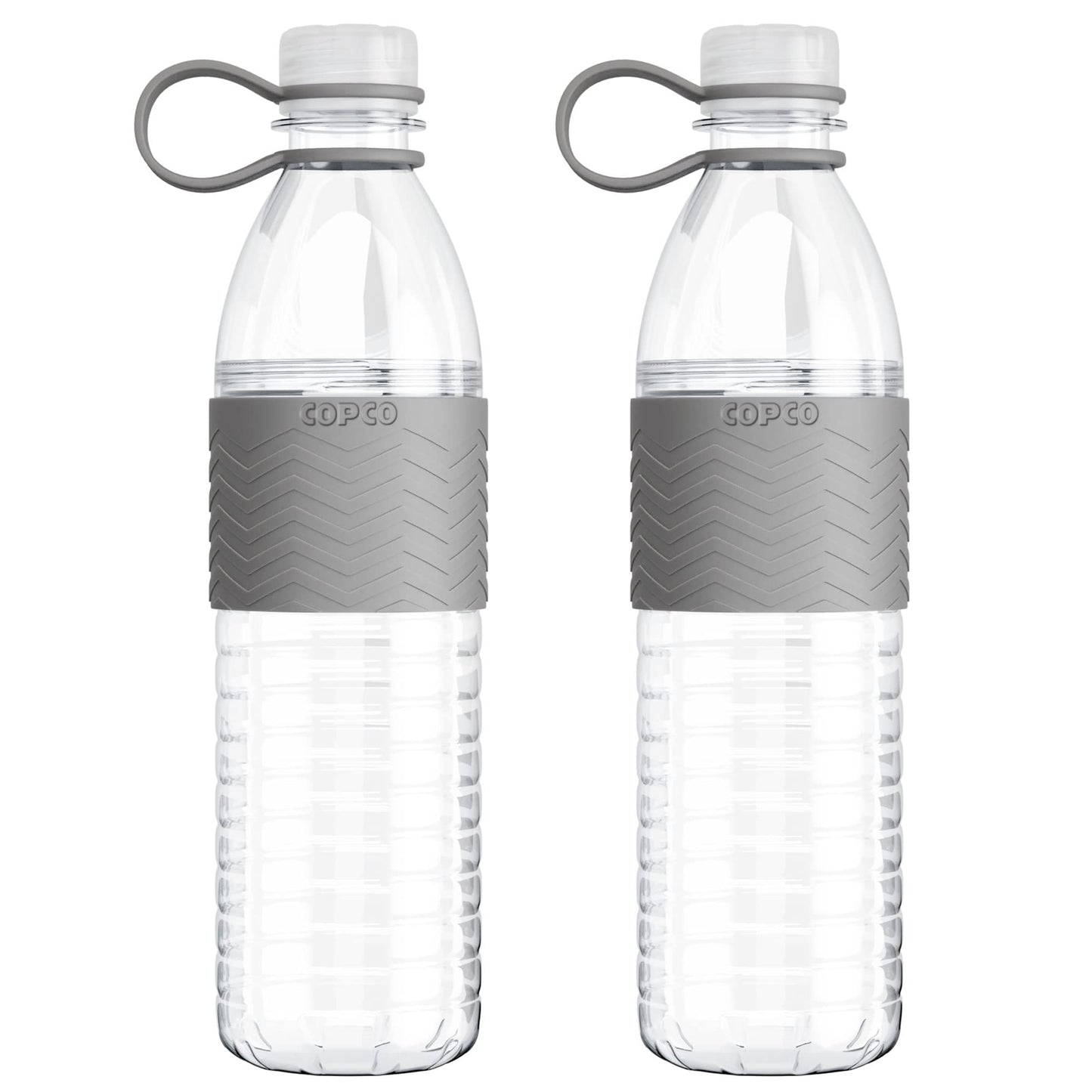 Copco Hydra Chevron Reusable Water Bottles | Clear Water Bottles For School, Gym, Travel, & More | Bpa Free Tritan Plastic Water