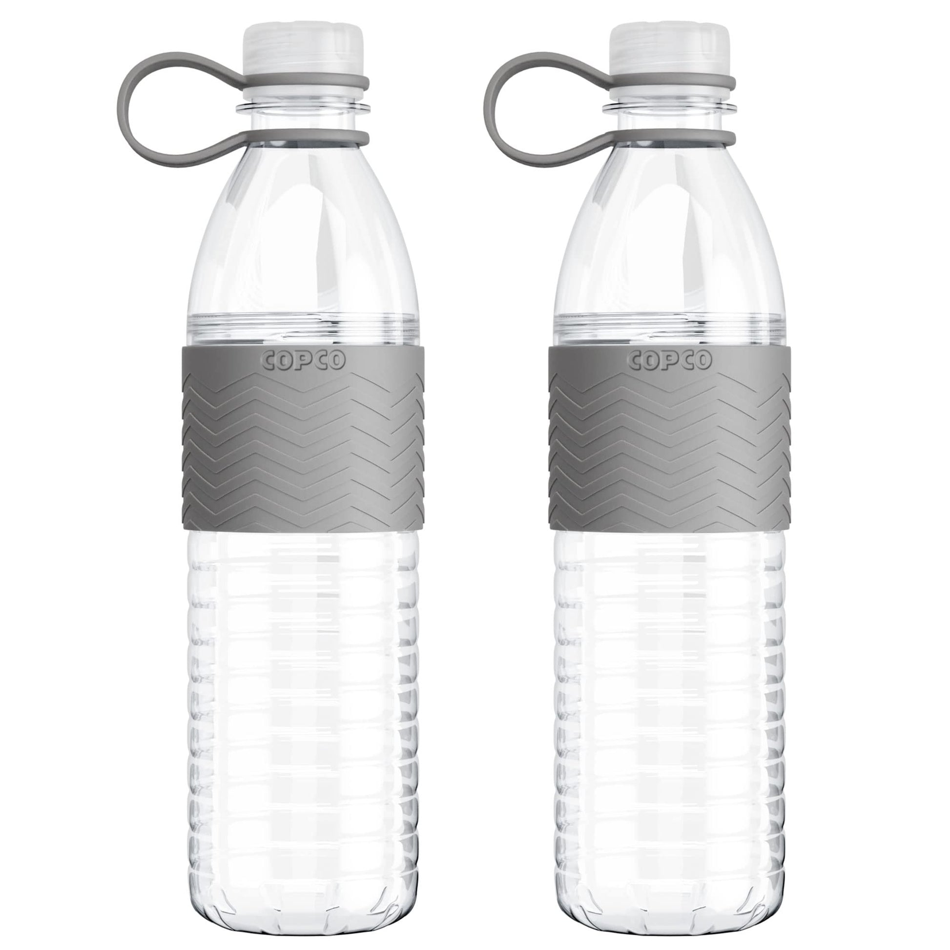 Copco Hydra Chevron Reusable Water Bottles | Clear Water Bottles For School, Gym, Travel, & More | Bpa Free Tritan Plastic Water