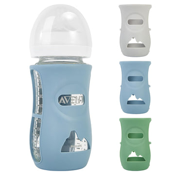 Minmunjiu 3 Pack Silicone Sleeves For Philips Avent Natural Glass Baby Bottles, Anti Breakage Baby Bottle Holder For Baby Boys,