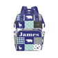 Personalized Woodland Deer Bear Diaper Bag with Name - Custom Baby Bag, Nursing Tote Backpack for Mom, Custom Name Mommy Daypack