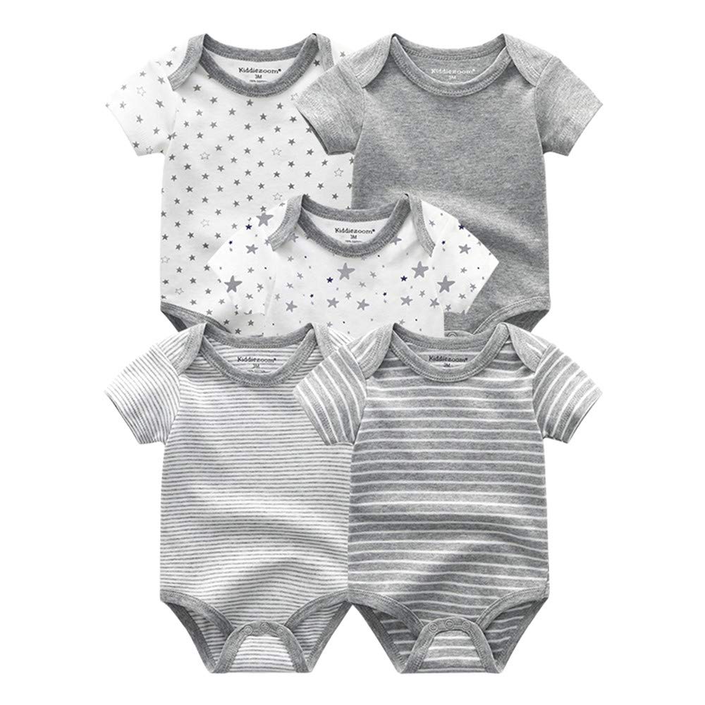 Kiddiezoom Unisex Baby Bodysuits Pants Baby Clothes Short Sleeve Bodysuits