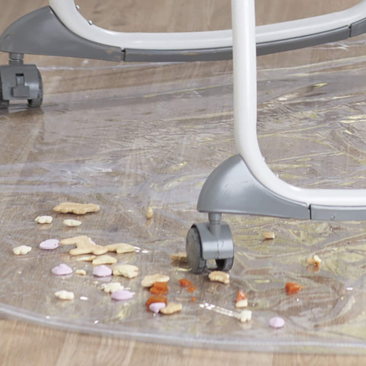 Graco Under High Chair Mat - Waterproof & Washable Plastic Food/Spill Catcher - 50' Eating, Painting & Art Floor Cover, Clear (