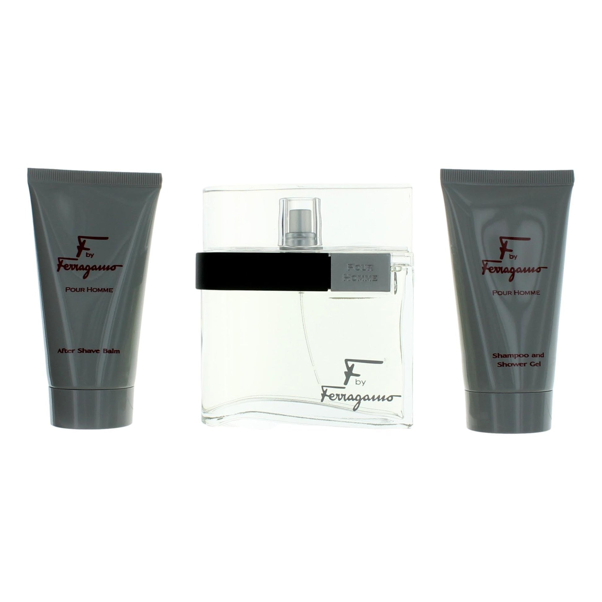 Salvatore Ferragamo F by Salvatore Ferragamo for Men - 3 Pc Gift Set 3.4oz EDT Spray, 2.5oz Shower Gel, 1.7oz After Shave Balm