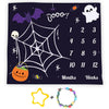 Halloween Theme Baby Monthly Milestone Blanket, 48x40in Soft Flannel, Ghost and Pumpkin Skull Background, Newborn Mom Gifts, Bab