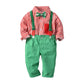 Fairy Baby Toddler Baby Boys Christmas Gentleman Outfit Bow Tie Shirt Suspender Pant Clothes Sets 18-24Months