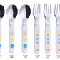 Exzact Kids Flatware 6Pcs Stainless Steel 18/10 Toddler Utensils Flatware- 3 X Forks, 3 X Spoons- Bpa Free, Dishwasher Safe - 12