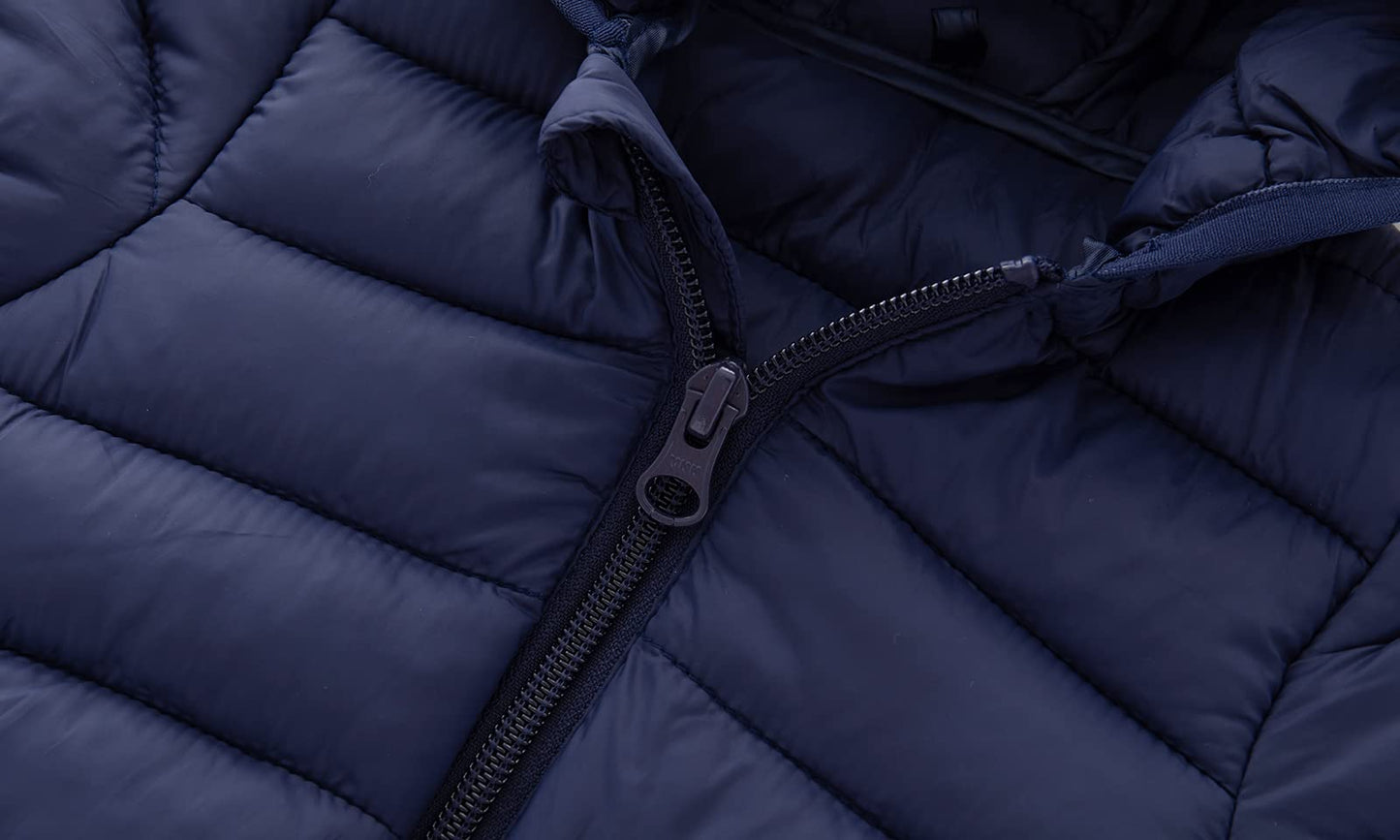 Cecorc Winter Coats For Kids With Hoods Light Puffer Jacket For Girls, Boys | Baby, Infants, Toddlers, 12-18 Months,Navy