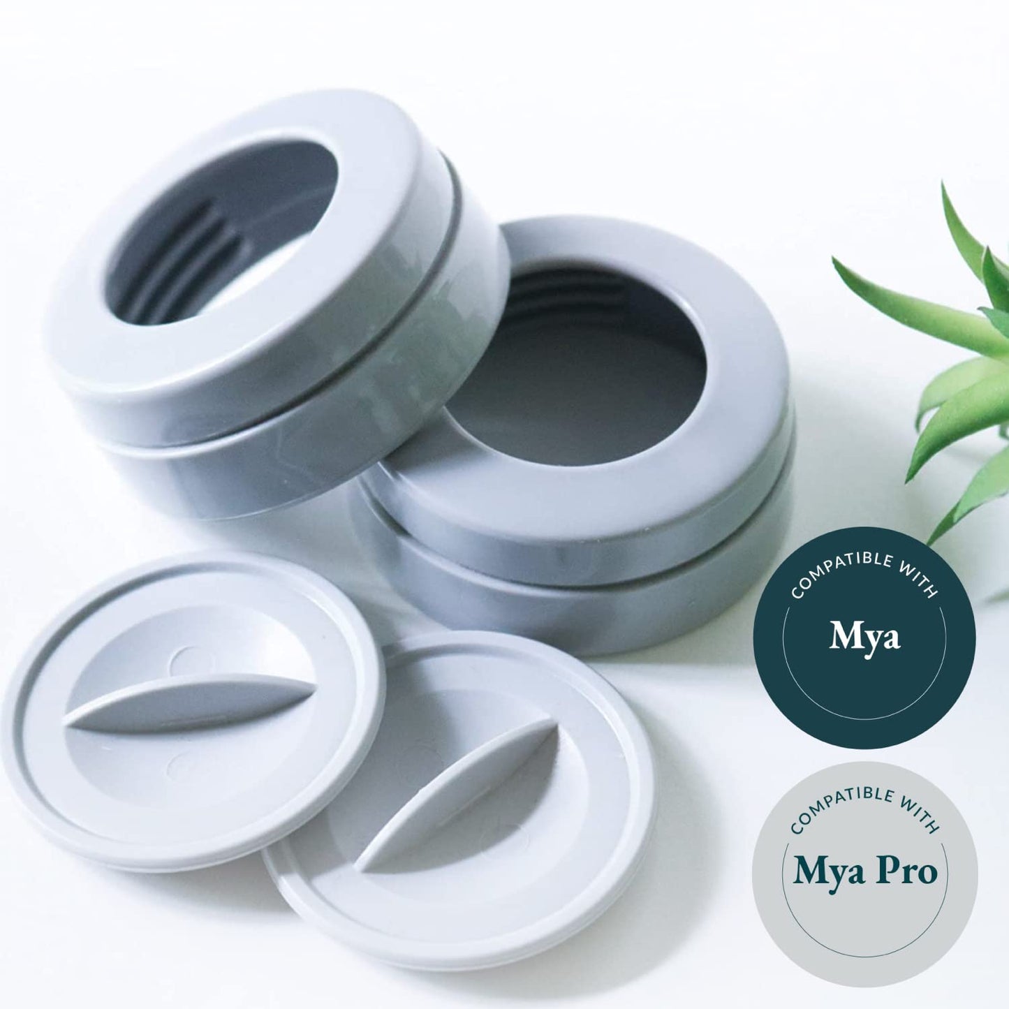 Ameda Mya Breast Pump Replacement Locking Rings & Caps, Bottle Caps, Breastfeeding Equipment & Accessories (2 Count)