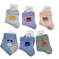 Nicsy Non Skid Anti Slip Crew Socks With Grips For Baby Girls Organic Cotton Socks (Pack 5,6,10) (Pack 6/812 Year)