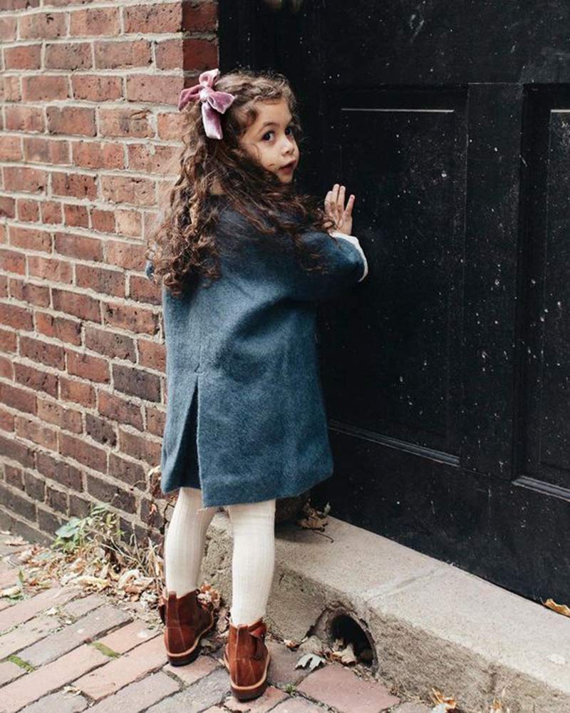 Fall Baby Girls Velvet Hair Bow Clips, 10Pcs Boutique 4' Bow Hair Alligator Clips Accessories For Toddlers, Little Girls, Schoo