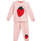 Cherry Crumble Kids Girls Round Neck Full Sleeve Winter Sleepwear Nightsuit Regular Pajama Set (WsNsuit2_Peach_1824 Months)