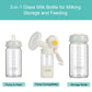 Comi Wide Neck Glass Breastmilk Collection N Storage Bottle, 6 Packs, 8Oz With Screw Ring Sealing Disk; Re-Markable Sealing Disc