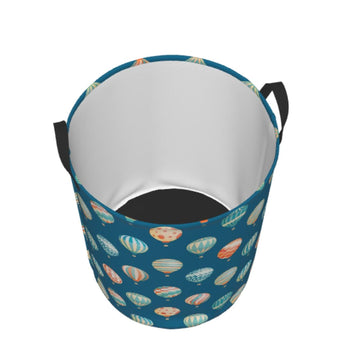 Gbuzozie Cute Hot Air Balloons Round Laundry Hamper Storage Basket Toys Clothes Organizer Bin For Home Bathroom Bedroom Dorm Nur