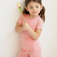 Vaenait Baby Infant Kids Toddler Short Sleeve Sleepwear Pajamas 2Pcs Set Shirring Peachrose Jm