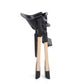 Munchkin Float Baby High Chair, Foldable And Easy To Clean, For Babies And Toddlers, Black With Wooden Legs