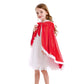 Itvti Princess Cloak With Hood Girls Cape Kid Toddler Costume Dress Up For Halloween Christmas Carnival Cosplay, Red, 3-4 Years