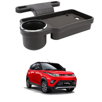 Oshotto (FT04) Foldable Car Auto Headrest Rear Back Seat Table Drink Food Cup Tray Holder Compatible with Mahindra Kuv100  Bl
