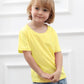 Cosland Baby Boys T Shirts Casual Short Sleeve Cotton Plain Tees, Lemon Yellow, 18 Months
