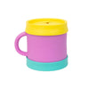 morepeas The Everything Snack Cup | Steam Veggies & More | Reversible Lid & Suction Base, Snack Catcher, Dishwasher, Microwave, 