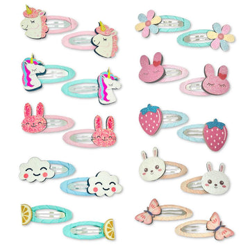 Glitter Hair Clips for Girls Accessories - 10 Pairs 20 Pcs Sparkly Non-Slip Metal Snap Clip, Hair Barrettes for Women, Baby Girl