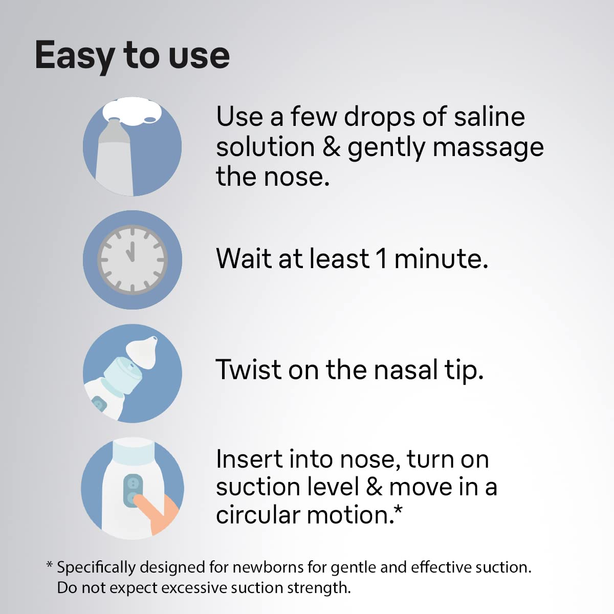 Braun Electric Nasal Aspirator - Mucus Remover, Blocked Nose Relief For Newborn, Baby And Toddler, Electric Suction Power, 2 Suc