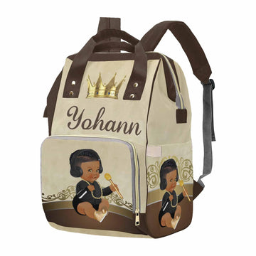 M Yescustom Personalized Name Diaper Bag Backpack, Crown Diaper Baby Bags For Mom & Dad, Portable Travel Back Pack Baby Shower G