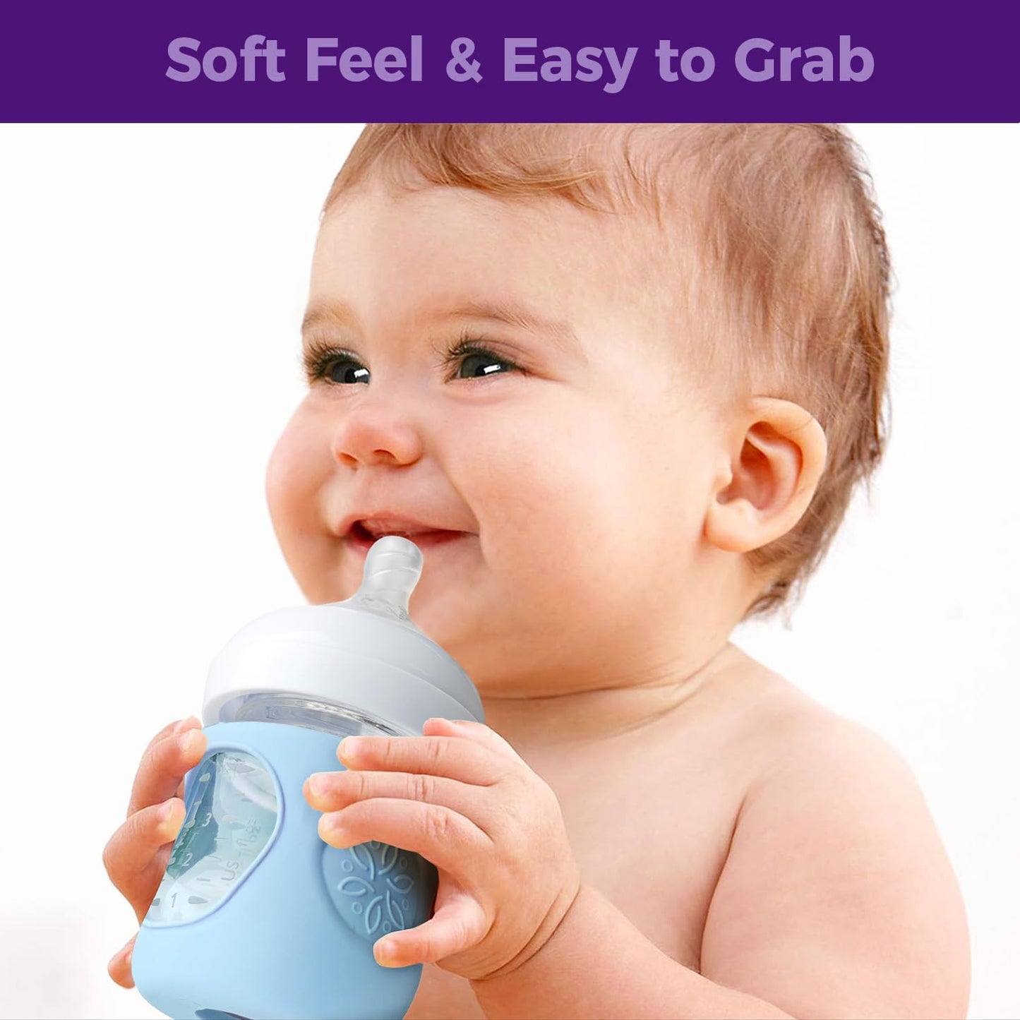 3 Pack Silicone Sleeve For Philips Avent Glass Bottle - Shatter Proof Natural Silicone Bottle Sleeve For Anti Colic Baby Bottles