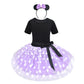 Dressy Daisy Baby Girl Costume Polka Dots Fancy Dress Up With Headband Birthday Party 6-12 Months Purple 261