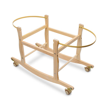 ChengFu Moses Basket Stand, Bassinets Stand, Wooden Rocking Moses Baskets Stand for Baby Bassinets, Mose Basket Bassinet Stand A