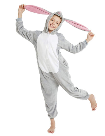 Abenca Easter Bunny Onesie Kids Rabbit Pajamas For Girls Cartoon One Piece Animal Halloween Christmas Cosplay Costume.Bunny.120