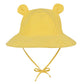 Zando Baby Sun Hat Bucket Hat Wide Brim Beach Caps Toddler Hats For Boys With Bear Ears Infant Summer Hat For Girls Yellow 6-12M