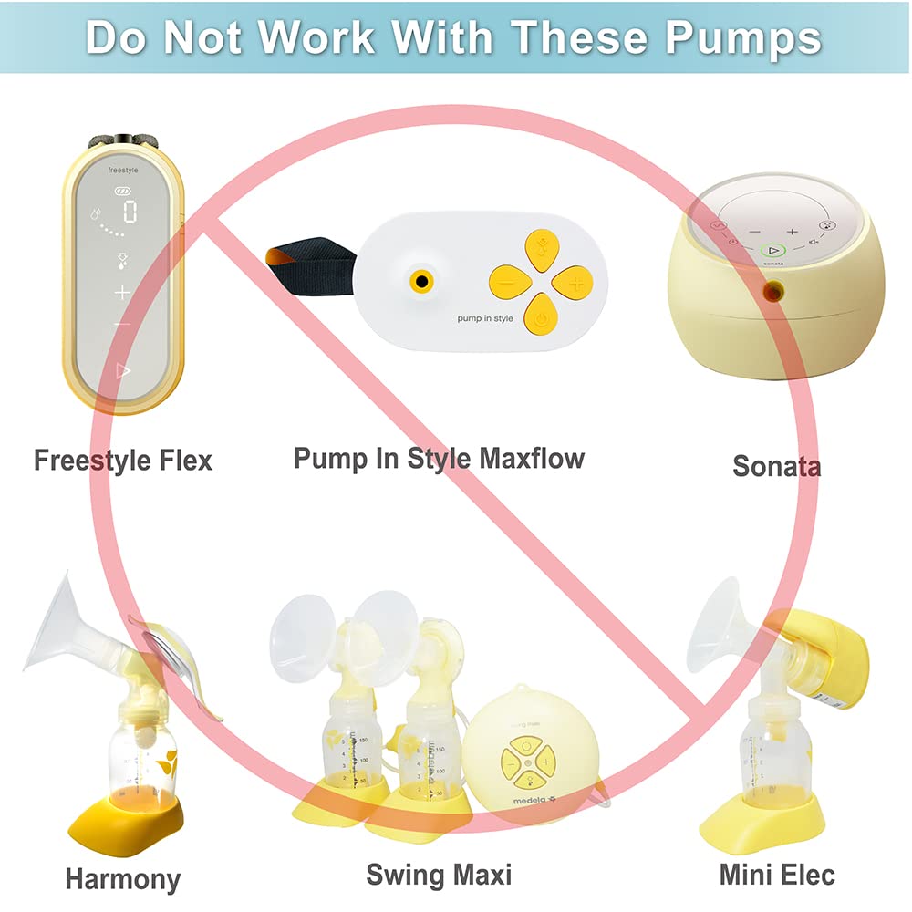 Nenesupply Pump Parts 21Mm Flanges Compatible With Medela Breastpump Flange Valve Membrane Connector Compatible With Personalfit