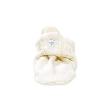 Burt'S Bees Baby Baby Boys Booties, Organic Cotton Adjustable Infant Shoes Slipper Sock, Eggshell White, 3-6 Months Us