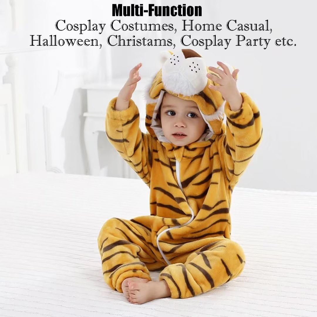 Qiaoniuniu Halloween Baby Tiger Costumes Toddler Outfit Infants Cosplay Romper 12-18 Months