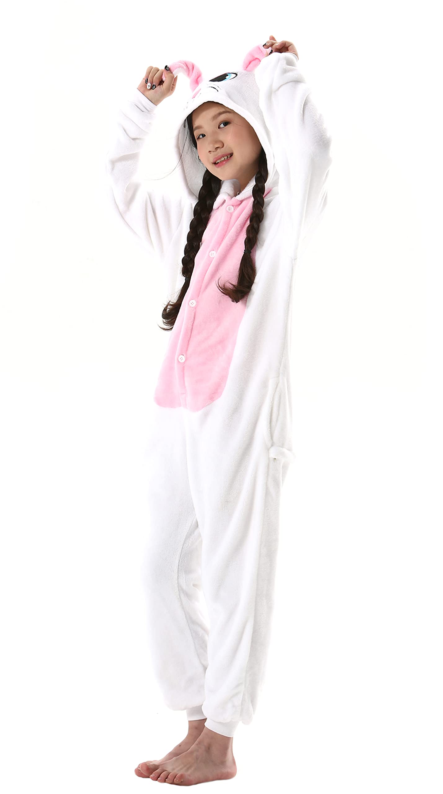 Atoz Onesie For Kids, Animal Pajamas Halloween Cosplay Costume For Girls Boys, Cat 8-9Y