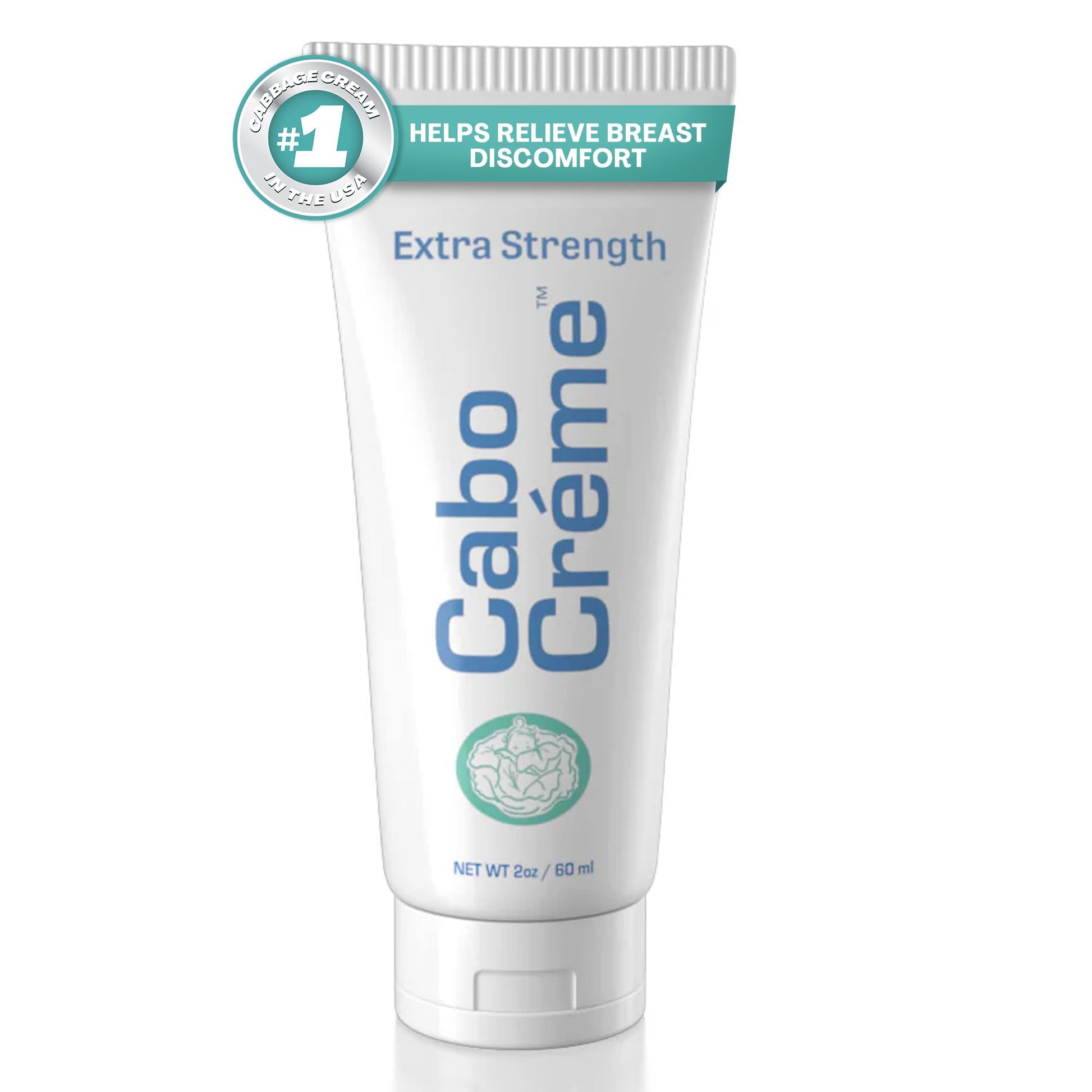 CaboCr  me Extra Strength Cabbage Breast Cream - 2X Strength for Engorgement Relief and Breastfeeding Weaning Support - Dry Up B
