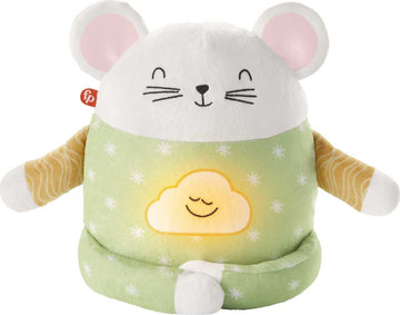 Fisher-Price Toddler Toy Meditation Mouse, Mindfulness Plush with Guided Relaxation Exercises, Music & Lights for Kids Ages 2+ Y