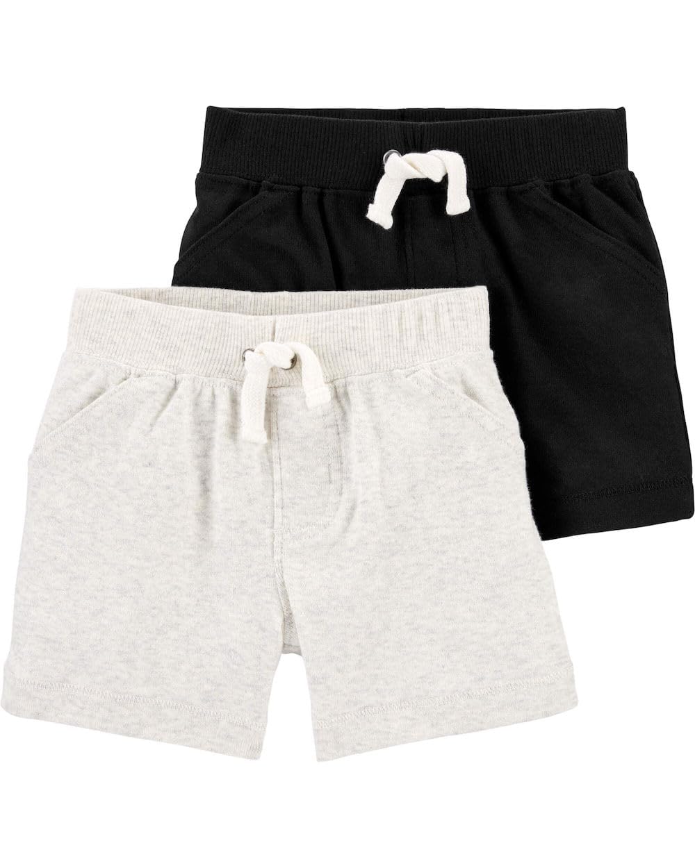 Carter'S Baby Boys 2 Pack Pants, Heather/Black Shorts, Size 3 Months